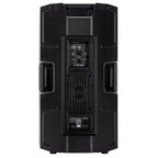 רמקול מוגבר RCF ART 915-A, מבט אחורי על המגבר והחיבורים