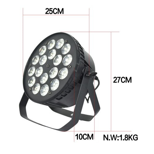 FLAT UV 18*10Watt פנס תומס לד