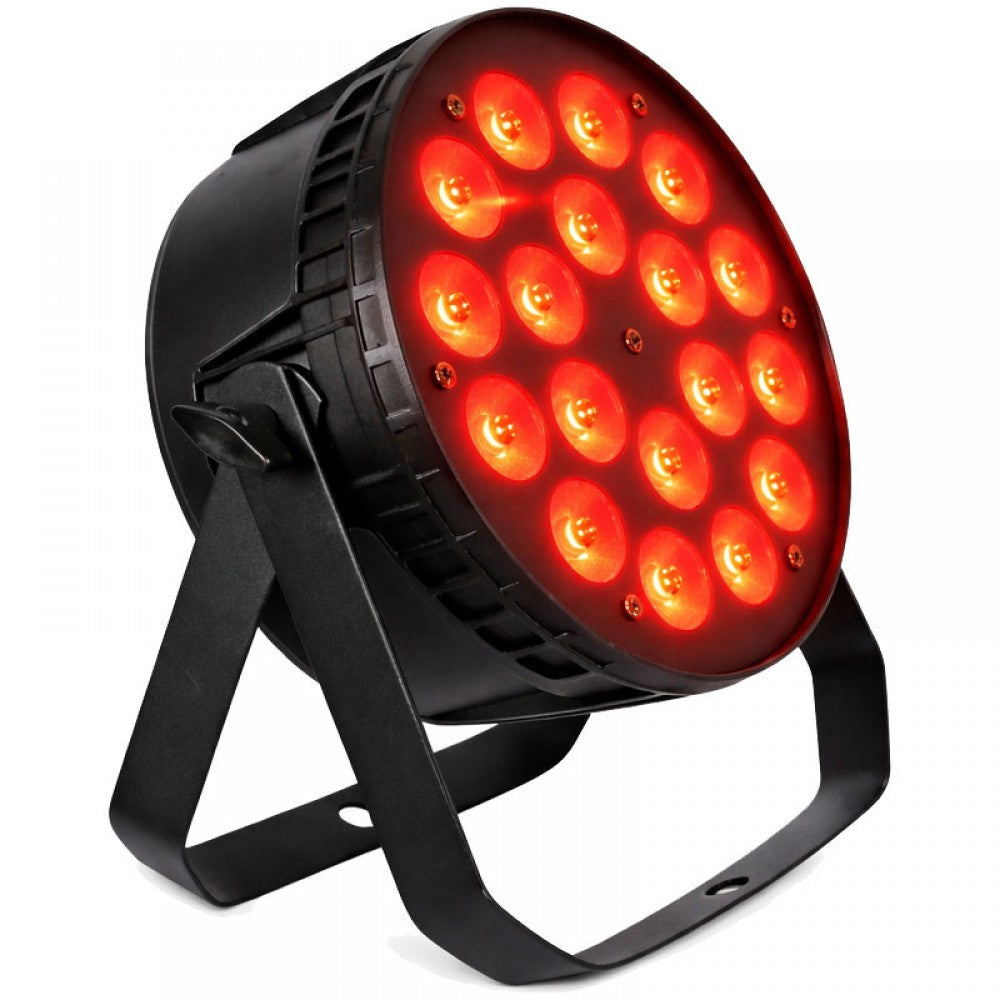 פנס תומס לד 18×10W, מבט קדמי באדום