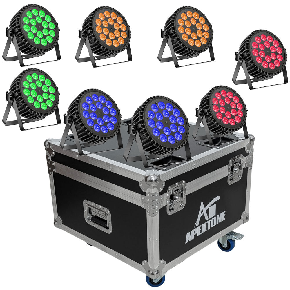 סט 8 פנסי תומס לד 18×10W עם קייס