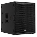 סאבוופר מוגבר RCF SUB 9004-AS – מבט בזווית עם תושבת צד לעמוד