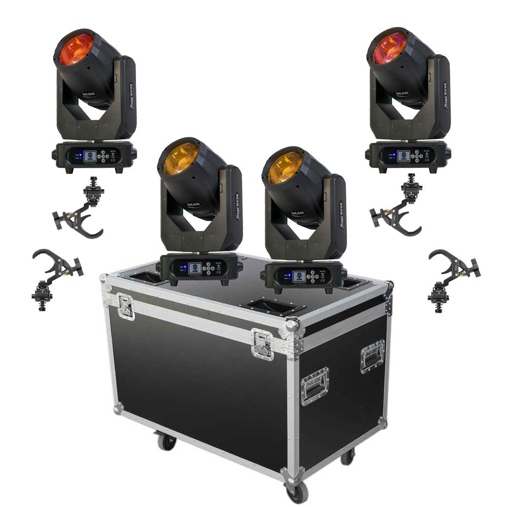 סט 4 מובינג הד Beam-295-II עם קייס וקלמפים