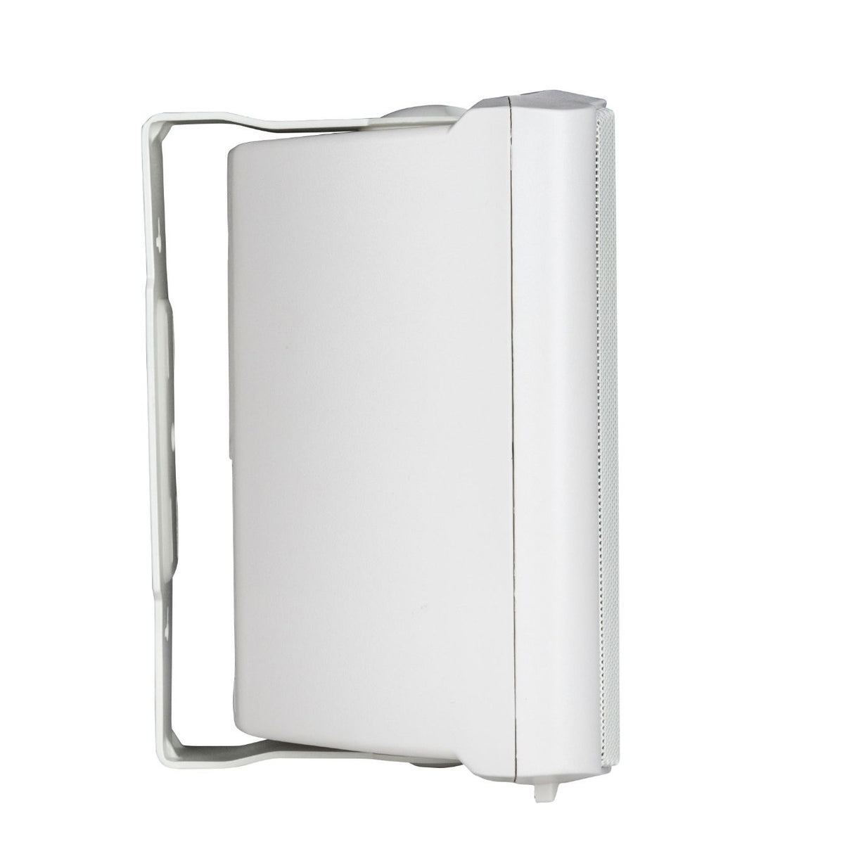 רמקול קיר RCF DM 41 לבן – מבט צד עם תושבת הקיר