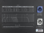 סאבוופר מוגבר RCF SUB 9007-AS – תקריב של לוח הפריסטים ומחברי המתח