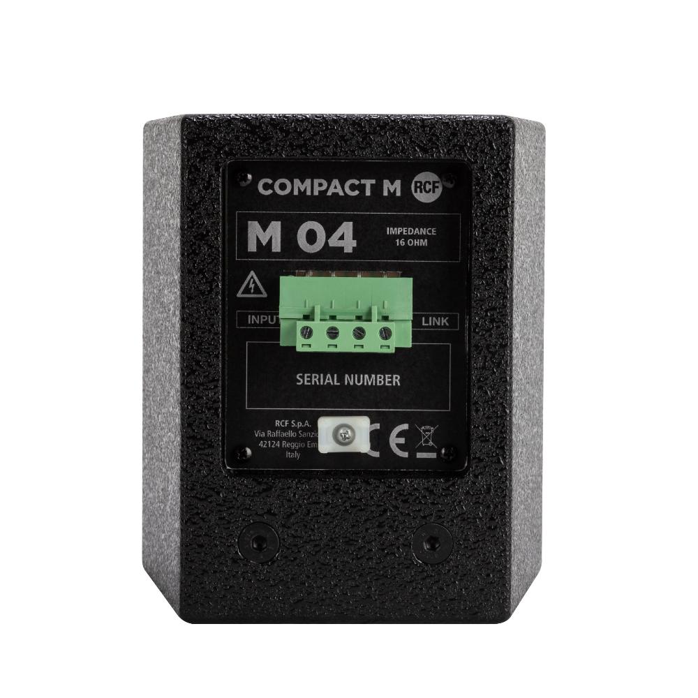 רמקול פסיבי RCF COMPACT M 04, מבט אחורי על מחבר ה־Euroblock