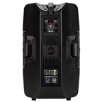 רמקול מוגבר RCF HDM 45-A – מבט אחורי ופאנל המגבר