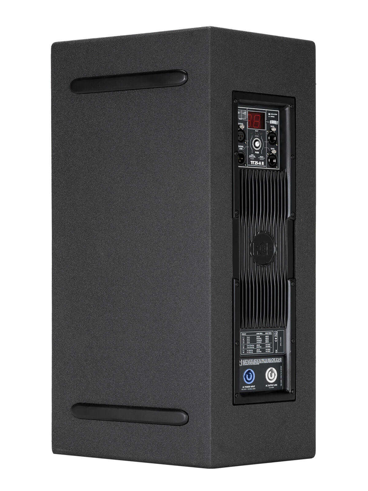 רמקול מוגבר RCF TT 25-A II – מבט אחורי, פאנל המגבר
