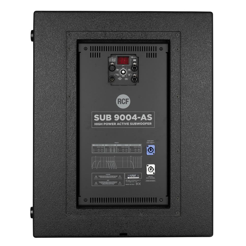 סאבוופר מוגבר RCF SUB 9004-AS – פאנל אחורי