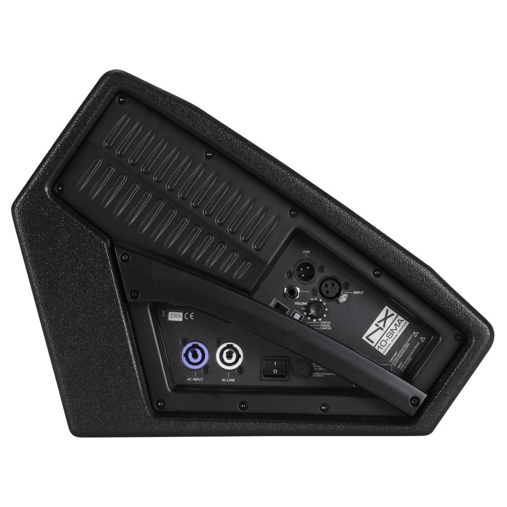 מוניטור במה RCF NX 10-SMA – צד התיבה עם פאנל החיבורים