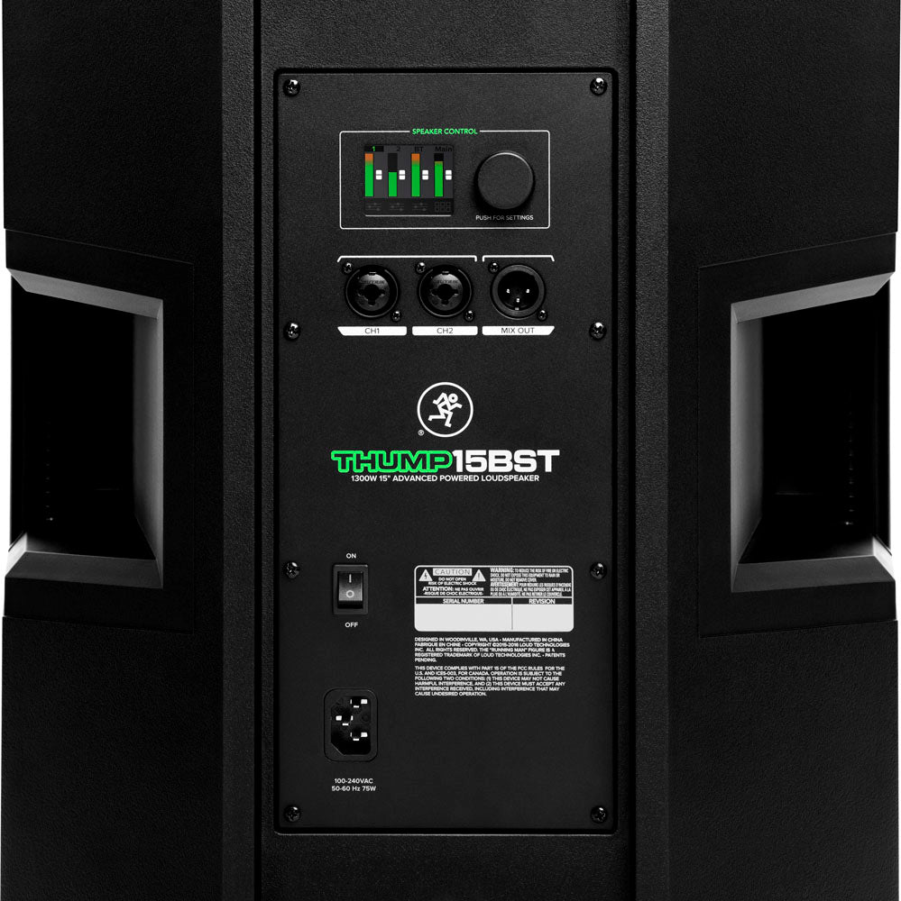 רמקול מוגבר Mackie Thump 15 Boosted – תקריב פאנל אחורי