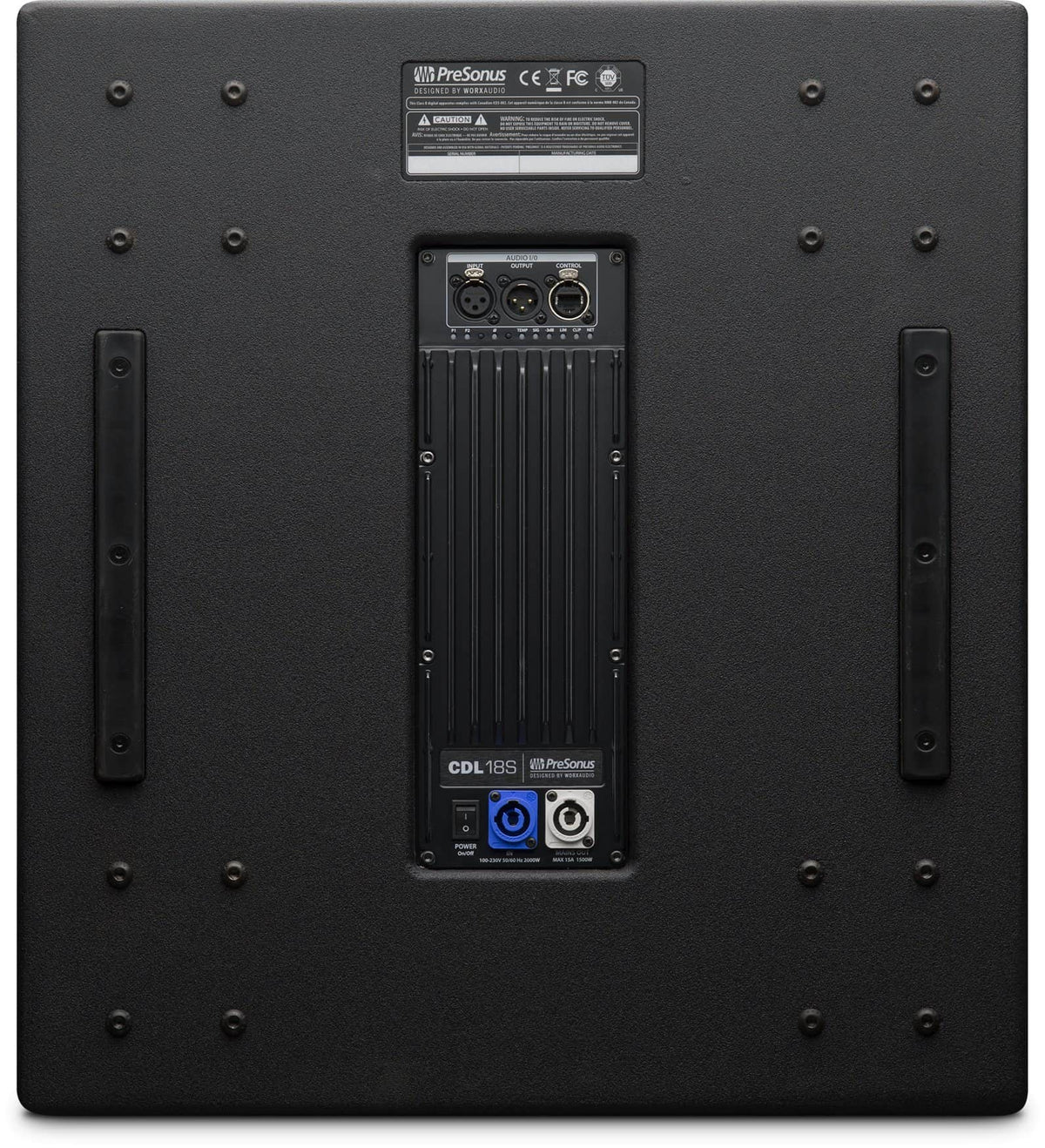 סאבוופר מוגבר PreSonus CDL18s – פאנל אחורי