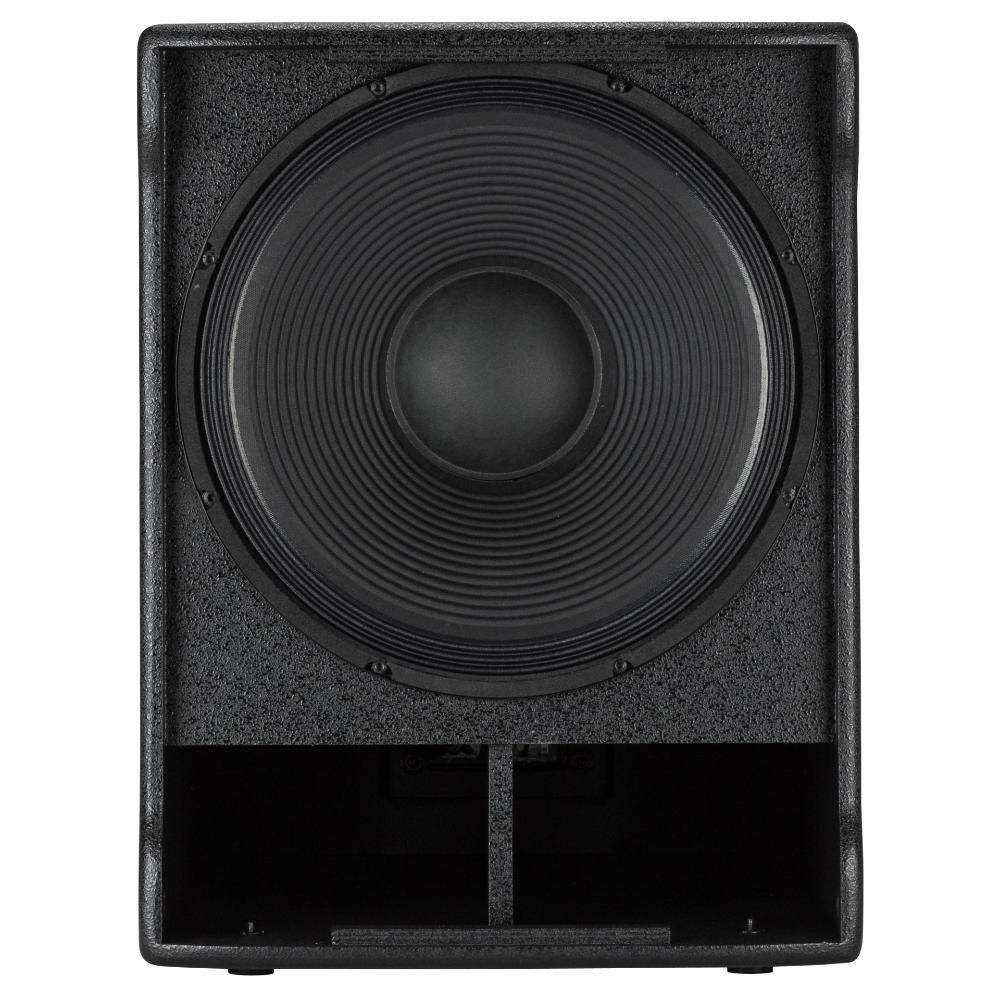 סאבוופר מוגבר RCF SUB 705-AS II ללא גריל: וופר 15״ ופתחי הבס־רפלקס