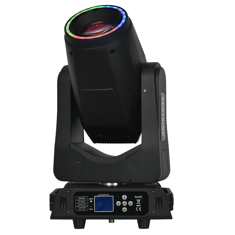מובינג הד MARS-200-BSW — מבט קדמי עם טבעת LED