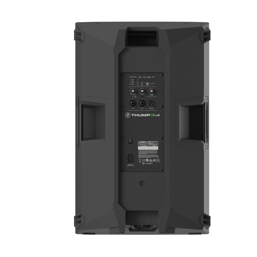 רמקול מוגבר Mackie Thump15v4 – מבט אחורי עם המיקסר המובנה