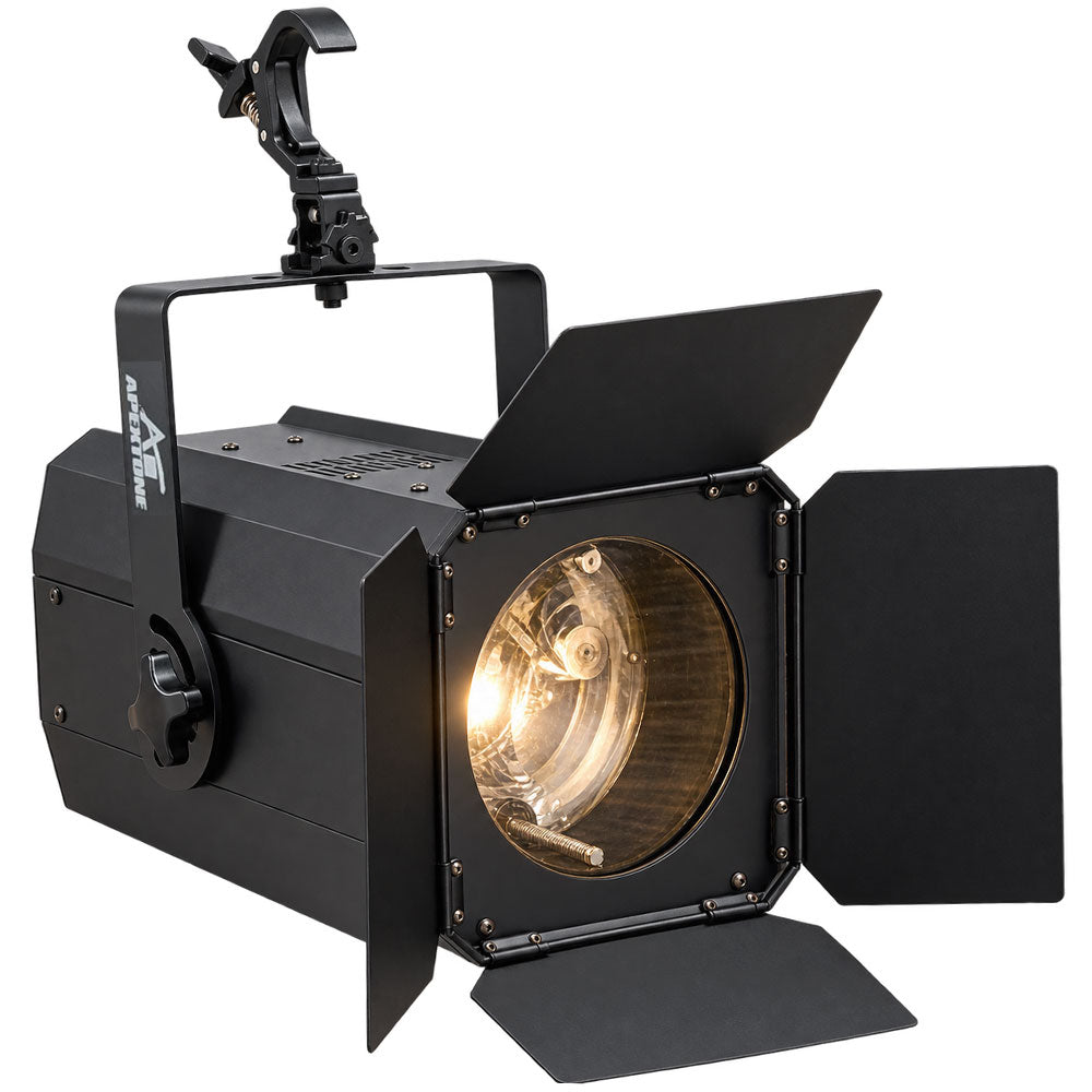 פנס זום לד 200W עם תפסן, מבט קדמי
