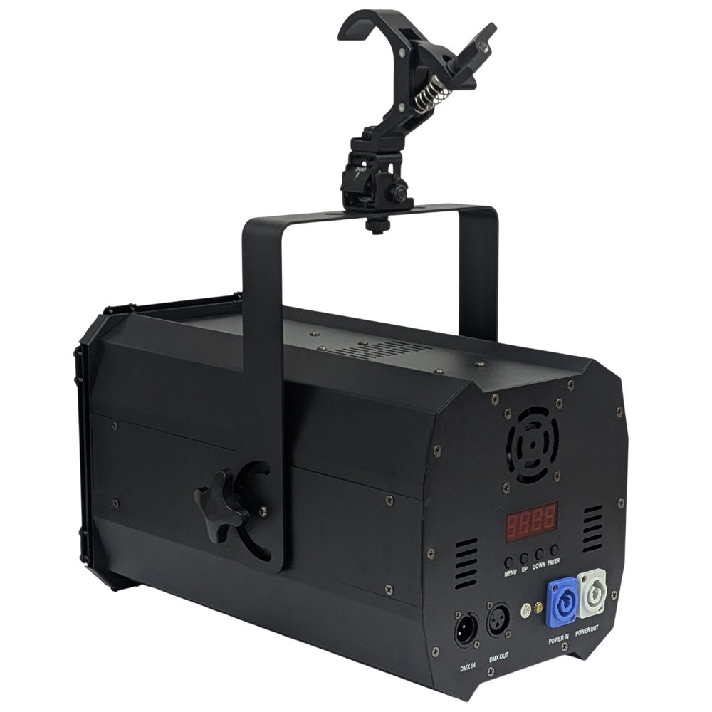 פנס זום לד 200W, מבט אחורי עם החיבורים