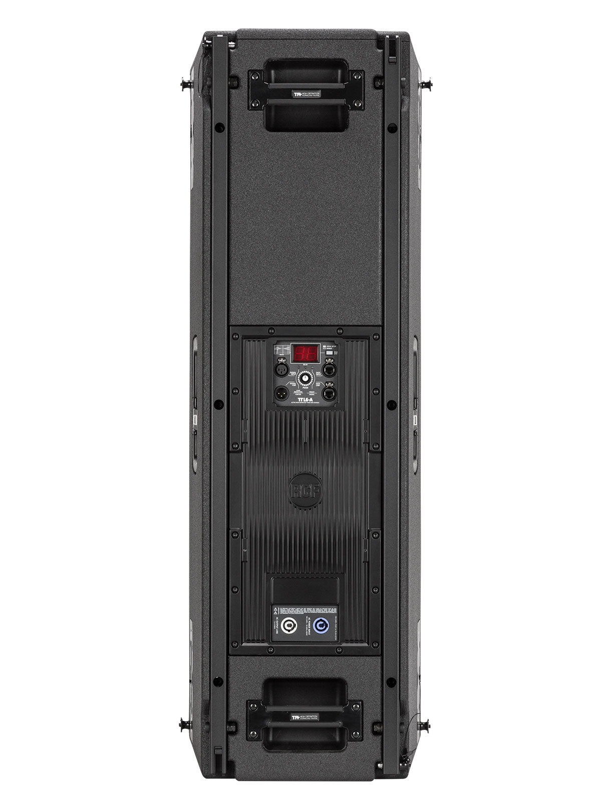 מודול ליין אריי מוגבר RCF TTL 6-A – מבט אחורי, פאנל המגבר