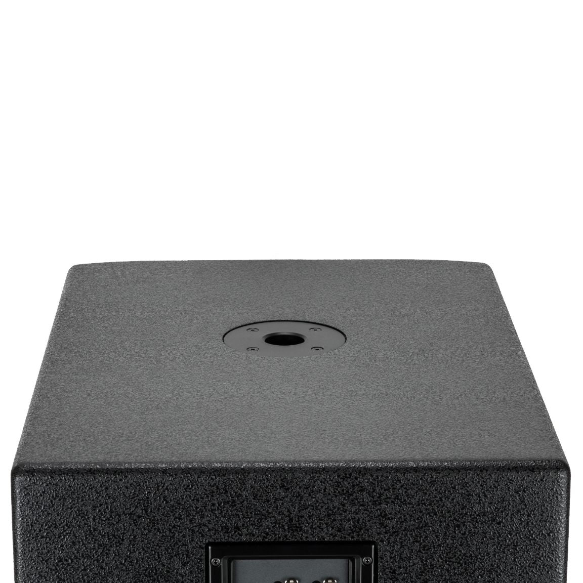 סאבוופר מוגבר RCF SUB 705-AS II, מבט מלמעלה על תושבת העמוד