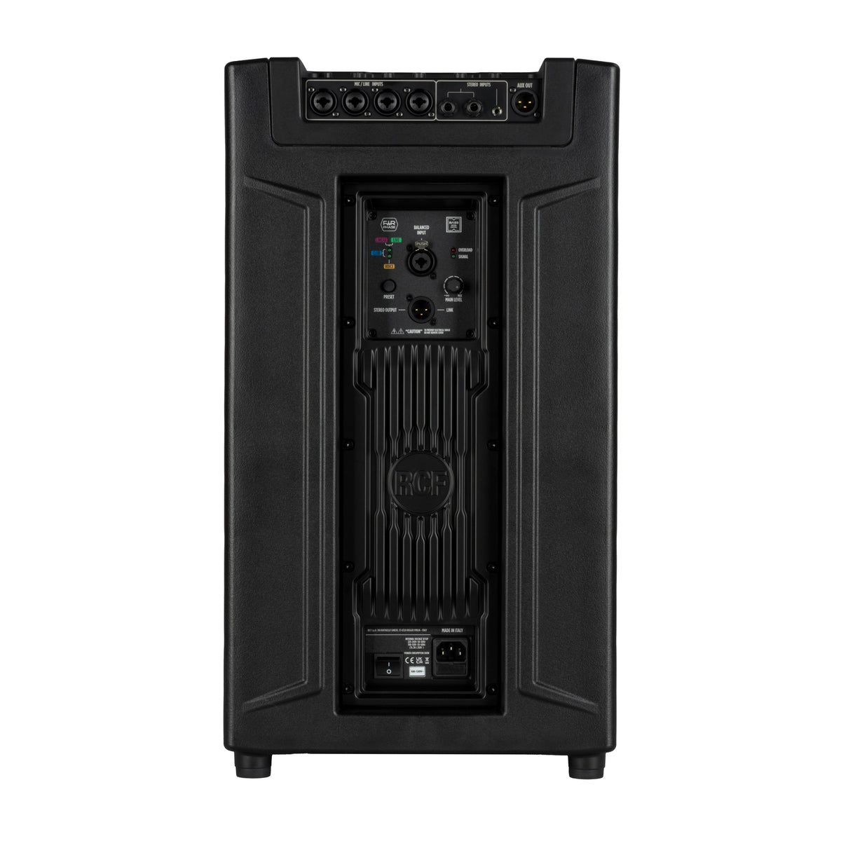 RCF EVOX JMIX9, מבט אחורי על הסאב והמגבר