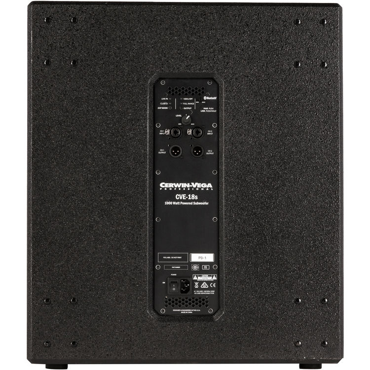סאבוופר מוגבר Cerwin-Vega CVE-18S – מבט אחורי