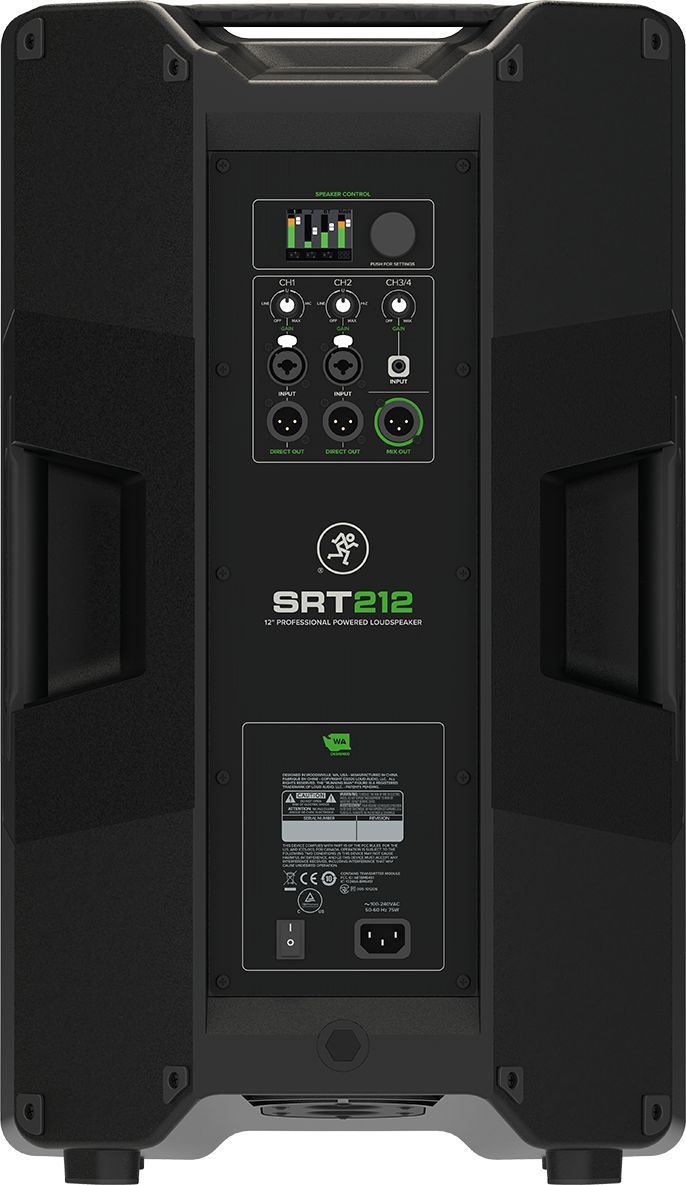 רמקול מוגבר Mackie SRT212 – פאנל אחורי