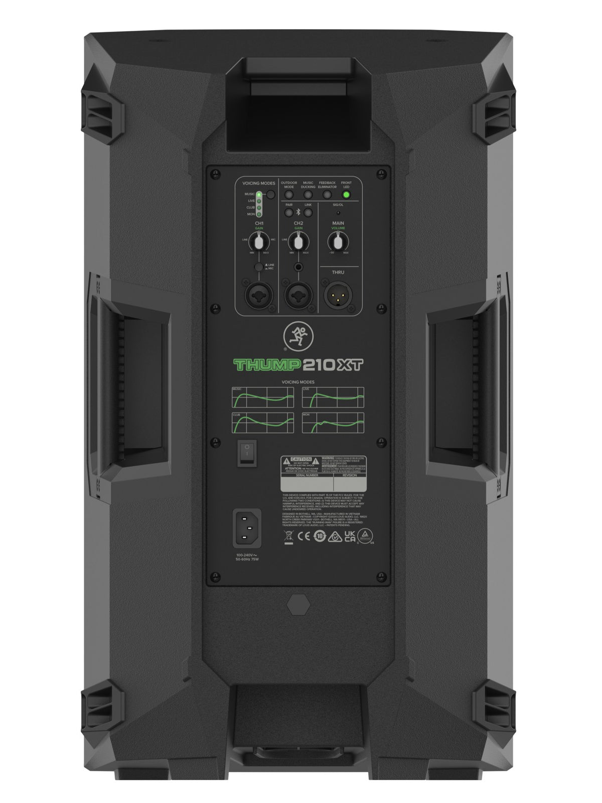 רמקול מוגבר Mackie Thump210XT – פאנל אחורי