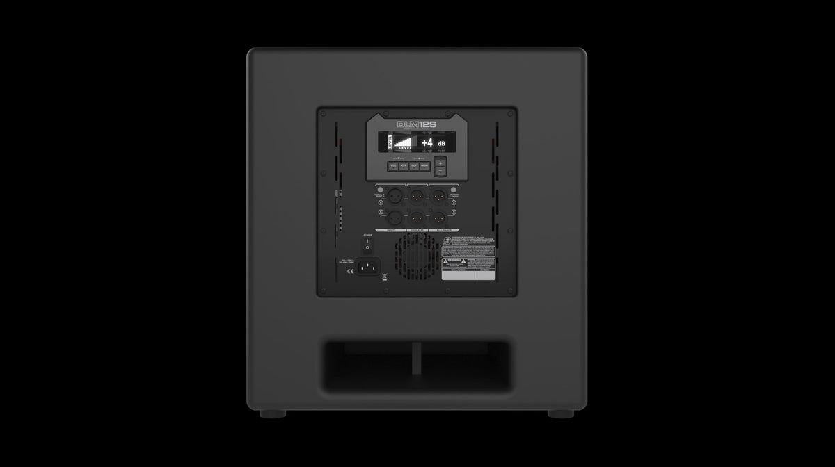 סאבוופר מוגבר Mackie DLM12S – מבט אחורי