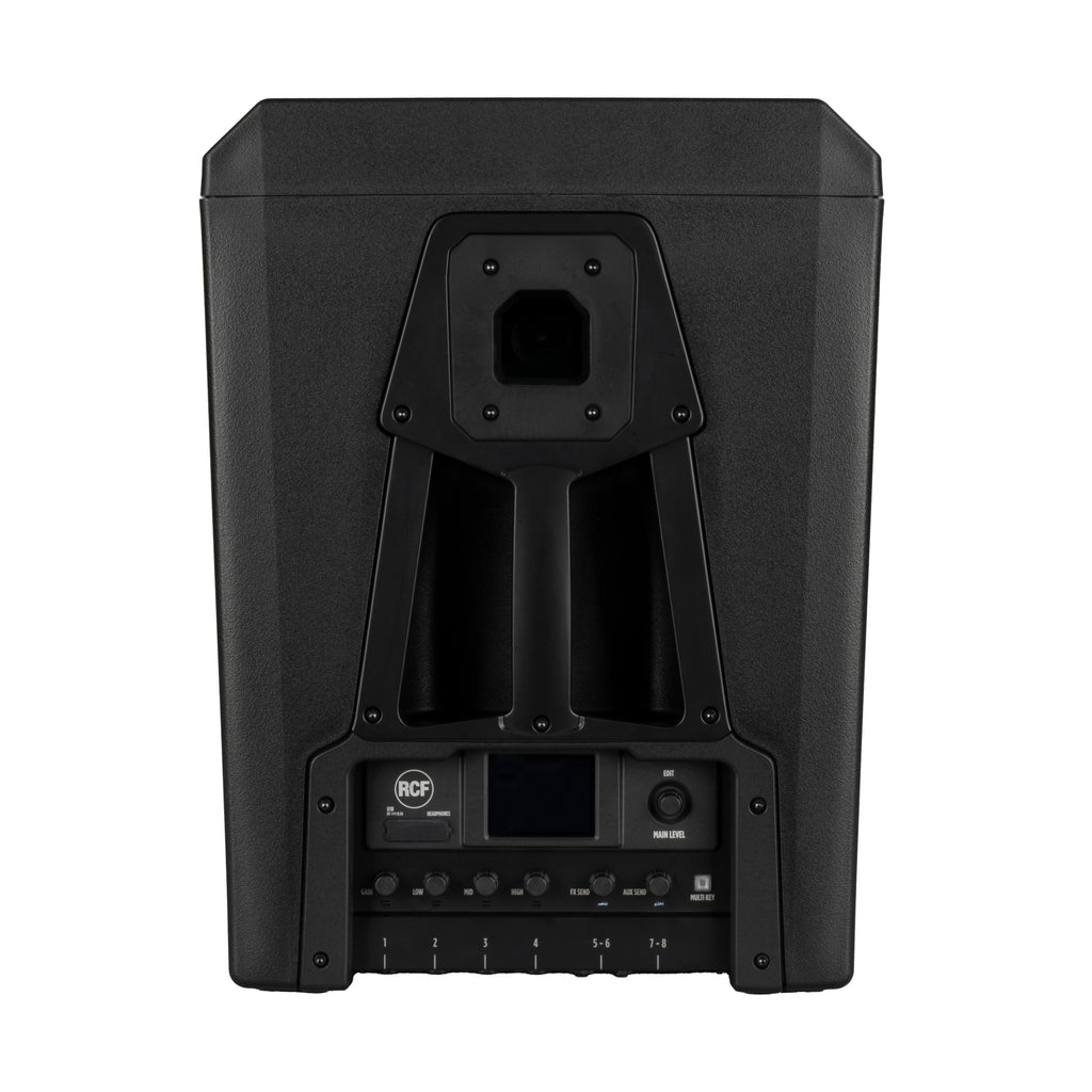 RCF EVOX JMIX9, מבט מלמעלה על פאנל המיקסר ומסך המגע