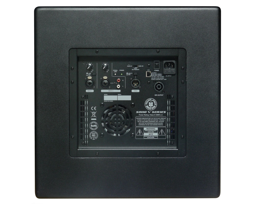 סאבוופר Topp Pro SOHO S10 – פאנל החיבורים האחורי