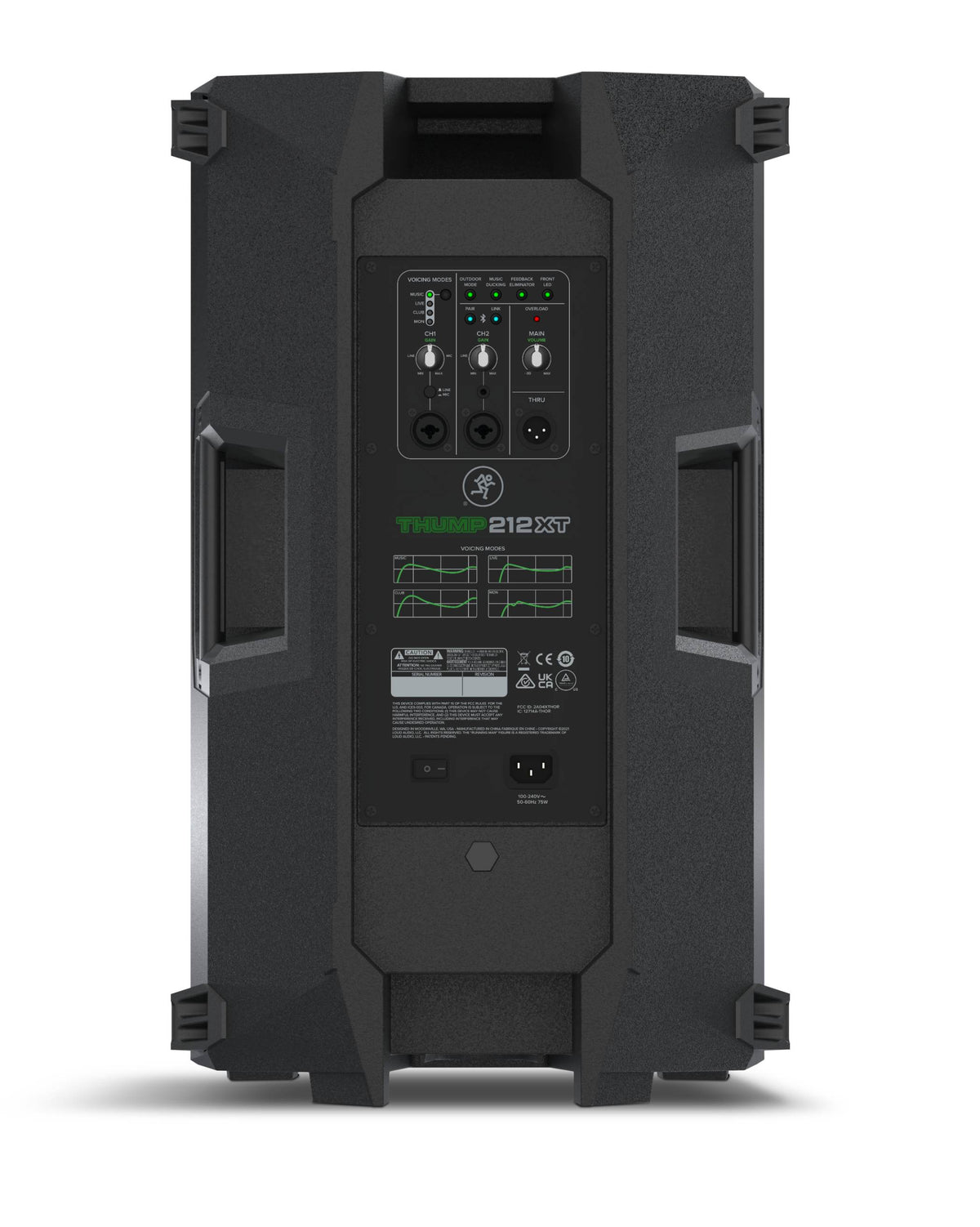 רמקול מוגבר Mackie Thump212XT – פאנל אחורי