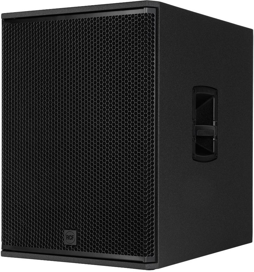 סאבוופר מוגבר RCF SUB 18-AX, מבט שלושת־רבעי
