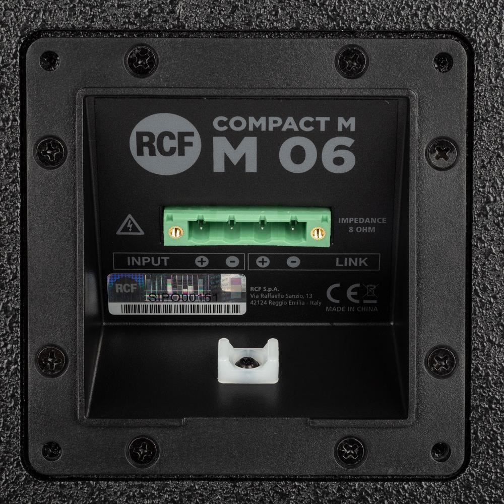 רמקול פסיבי RCF COMPACT M 06, תקריב על מחבר ה־Euroblock